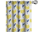 Abakuhaus Tende Tulipano, Tende, Rami Fioriti Bellezza Primaverile Profumata, 2 Pezzi 75 X 175 Cm, Blu Notte E Senape