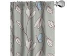 Abakuhaus Tende A Farfalla, Tende, Fogliame Primaverile Con Foglie Flourish Inspiration Refresh, 2 Pezzi 75 X 175 Cm, Sabbia Marrone Castagna