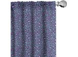 Abakuhaus Tende Leopard, Tende, Tema Astratto Cheetah Puma Skin Illustrazione Ritmica, 2 Pezzi 75 X 175 Cm, Blu Cadetto Quarzo