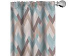 Abakuhaus Tende Astratte, Tende, Stampa Moderna Ispirata Al Motivo Chevron, 2 Pezzi 75 X 245 Cm, Multicolore