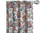Abakuhaus Tende Paisley, Tende, Motivi Tribali Classici Con Petali Di Fiori E Altri Dettagli Decorativi Immagine, 2 Pezzi 75 X 175 Cm, Multicolore