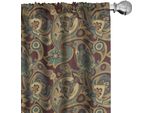 Abakuhaus Tende Paisley, Tende, Motivo Hippie Iraniano, Decorazione Floreale Strutturata, Grafica Persiana, 2 Pezzi 75 X 225 Cm, Marrone Sabbia Cioccolato