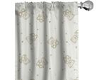 Abakuhaus Tende Beige, Tende, Illustrazione Monocromatica Con Orsacchiotti, Giocattoli Per Bambini, Stelle E Pois, Sfondo Semitono, 2 Pezzi 75 X 175 Cm, Color Guscio D'uovo