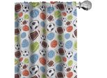 Abakuhaus Tende Sportive, Tende, Motivo Pallone Sportivo Astratto Pallacanestro Calcio Pallavolo Tennis Elementi Colorati, 2 Pezzi 75 X 225 Cm, Multicolore