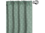 Abakuhaus Fleur De Lis Tende, Tendaggi, Motivo Geometrico Astratto Con Rettangoli Ed Elementi Floreali A Giglio Reale, 2 Pezzi 75 X 175 Cm, Verde Reseda
