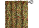 Abakuhaus Tende Fiesta, Tende, Stile Caricaturale, Elementi Latinoamericani, Chitarra, Cappello, Maschera Facciale, Strudel, Cultura Etnica, 2 Pezzi 75 X 245 Cm, Multicolore