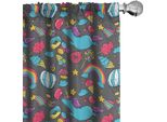 Abakuhaus Tende Unicorno, Tende, Dreamy Unicorns Rainbows Nuvole Mongolfiere Zucchero Filato Fantasy Baby Cartoon, 2 Pezzi 75 X 245 Cm, Multicolore