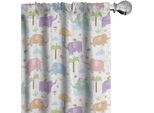 Abakuhaus Tende Elefante, Tende, Motivo Childish Jungle Wildlife Allegre Figure Di Animali Lovely Woodland Theme, 2 Pezzi 75 X 225 Cm, Multicolore