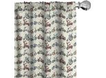 Abakuhaus Tende Sportive, Tende, Collezione Colorata Di Biciclette Con Ragazzi E Ragazze Che Praticano Attività Sportive, Motivo A Tema Sportivo, 2 Pezzi 75 X 225 Cm, Multicolore