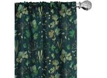Abakuhaus Tende Floreali, Tende, Concetto Di Silvicoltura Notturna Erbe Selvatiche Denti Di Leone E Foglie Cadenti Motivi Vittoriani, 2 Pezzi 75 X 175 Cm, Multicolore