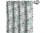 Abakuhaus Tende Per Gatti, Tende, Sfondo Disegnato A Mano Con Stelle E Motivi Di Corna Di Unicorno E Arcobaleni, 2 Pezzi 75 X 225 Cm, Multicolore