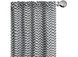 Abakuhaus Tende Angolari, Tende, Strisce Geometriche Grunge A Zig Zag, Disposizione In Stile Contemporaneo, 2 Pezzi 75 X 245 Cm, Blu-Grigio, Color Guscio D'uovo