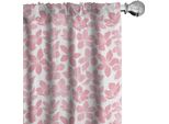 Abakuhaus Tende Con Fiori Di Ciliegio, Tende, Fiori Di Sakura A Cinque Petali Irregolari Con Stami Bianchi, 2 Pezzi 75 X 225 Cm, Rosa Pallido Rubino E Bianco