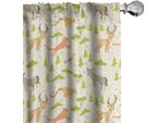 Abakuhaus Northwoods Tende, Tendaggi, Motivo Con Animali Della Foresta Nordamericana Per Bambini: Lupo, Antilope, Puma E Uccello, 2 Pezzi 75 X 245 Cm, Multicolore