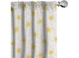 Abakuhaus Tende Floreali, Tende, Petali Di Frangipani Con Contorni Motivo Floreale Estivo Bouquet Esotici Di Bali, 2 Pezzi 75 X 225 Cm, Giallo E Bianco Sporco