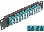 Delock 10" Lwl Patchpanel 12 Port Lc Quad Aqua 1 He Schwarz"