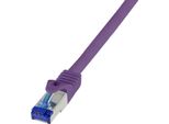 Logilink Professional C6A109S Cavo Patch Logilink Ultraflex, Cat.6A, S/Ftp, 15 M, Viola