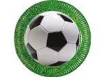 Procos 93429 - Piatto Party Football, Dimensione 23 Cm, 8 Pezzi, Piatto Di Carta Usa E Getta, Festa Di Compleanno Per Bambini, Stoviglie Per Party, Mix