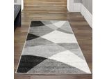 Tappeto Da Salotto Moderno Con Motivo Astratto Grigio Crema Dimensioni - 80X140 Cm