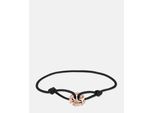 Armband Liebeskind Berlin "Schmuck Geschenk Edelstahl Textil Armkette The D-Link Mini", Rosa (RoséGoldfarben, Schwarz), ArmbäNder, Damen, 21Cm, Edelstahl Textil, Edelstahl, Textil, Armband