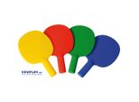 Eduplay 170408 Mazza Da Ping Pong, Multicolore (Confezione Da 4)