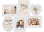Zep Gallery Frame Barcellona Bianco 6 Foto 10X15 Cm E 10X10 Cm (45,5X37 Cm)