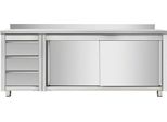 Armadio Da Lavoro Con Ante Scorrevoli, Cassetti, Alzata 1600X700X850Mm