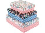 Set Di Scatole Di Cartone Goldbuch Garden Chic 3 Dimensioni Stampa D'arte In Rilievo Oro Con Rilievo