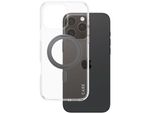 Panzerglass Care By ® Feature Case Trasparente Con Kickstand Nero E Magsafe Iphone 16 Pro Max, Cover, Apple, Apple - Iphone 16 Pro Max, Trasparente