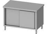 Armadio Da Lavoro Con Ante Scorrevoli, 1500X700X850 Mm, Senza Alzatina, Saldato