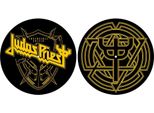 Judas Priest - Tappetino Per Giradischi "Invincible Shield"" 2-Pack RO13313 (Taglia Unica) (Nero/Giallo)"
