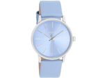 Quarzuhr OOZOO, blau (hellblau), Armbanduhren, Damen, Armbanduhr, Damenuhr, Lederarmband
