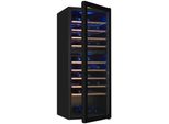 EXQUISIT Weinkühlschrank WS2-78-GTE-160G, G (A-G), schwarz, B:49cm H:128,5cm T:57,5cm, Weinkühlschränke, Digitale Temperaturanzeige
