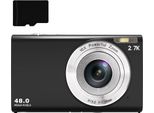 INF Digitalkamera 48 MP, 2,7 K FHD, 16-facher Digitalzoom, Webcam, Autofokus Schwarz
