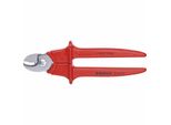 Knipex Kabelschere Poliert Isoliert, Mit Kunststoff Umspritzt, Vde-GeprüFt 230 Mm (95 06 230 Sb)