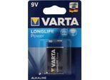 10X Varta 46826 Longlife Power 6LR61/6LP3146/9V Block (4922), 1 Pz. Blister - Batteria Alcalina Al Manganese (Alcalina), 9 V