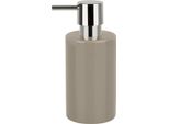 Dispenser Di Sapone Spirella "Tube"" | Con Pompa | Dispenser Di Sapone Liquido | Porcellana | 300Ml | Resistente E Robusto | Tortora/Grigio-Marrone"