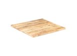 Piano Del Tavolo In Legno Massiccio Di Mango 25-27 Mm 80X80 Cm