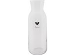 Clayre & Eef Caraffa 1000 Ml Cuore In Vetro