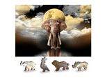 Wooden City Puzzle In Legno Elephant Dreams 2In1, 150 Pezzi Eco