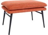 Sgabello HWC-L62, Sgabello Poggiapiedi Pouf Imbottito, 38X56X40Cm Tessuto/Tessuto ~ Terracotta-Marrone