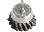 Spazzola Rotante Extol Craft (17040) Spazzola A Tazza Intrecciata, Diametro 75 Mm, Filo Crimpato S 0,5 Mm, Albero 6 Mm,