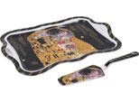 Home Elements Piatto Da Torta 35 Cm, Klimt, Kiss Dark