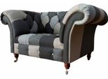 Divano 1 Posto Tessile Lounge Lusso Imbottito Sedile Nuova Poltrona Design Divano