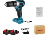 Trapano Avvitatore Elettrico, Coppia 25+3, 450NM, 2 Batterie - Spina Ue