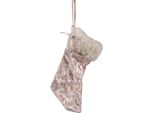 Ornamento Natalizio Clayre & Eef Calza Di Natale 14 Cm Rosa Sintetico