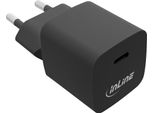 Alimentatore Usb Inline®, Caricatore Gan Singolo USB-C, 33W, Nero