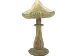 Clayre & Eef Decorazione Fungo 11X9X15 Cm Marrone Poliresina