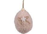 Ciondolo Uovo Di Pasqua Clayre & Eef 7 Cm Rosa Sintetico