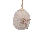 Clayre & Eef Uovo Di Pasqua Pendente 7 Cm Beige Sintetico